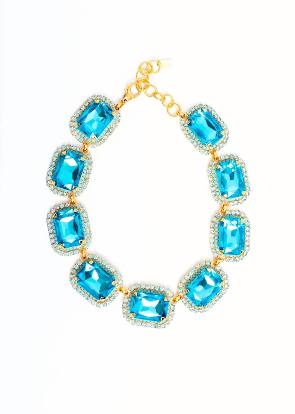 NEW ELIZABETH COLE women's danika necklace in blue